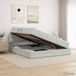 vidaXL Opbergbed met hoofdeinde, lichtgrijs, 180 x 200 cm, fluweel