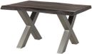 MASSIVMOEBEL24 FREEFORM eettafel grijs gelakt massief hout mango 140x90x77 cm