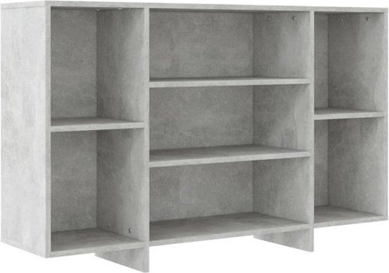 vidaXL Dressoir 120x30x75 cm bewerkt hout betongrijs