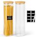 Spaghetti Pot de conservation Lot de 2 avec couvercle 1800 ml