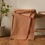 Pineapple Elephant Jaipur Chunky Wafel Katoen 150x200cm Deken Gooi Caramel | Katoen