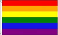 Merkloos / Sans marque Shoppartners Bv Luxe kwaliteit Regenboog LGBT vlag 89 x 148 cm