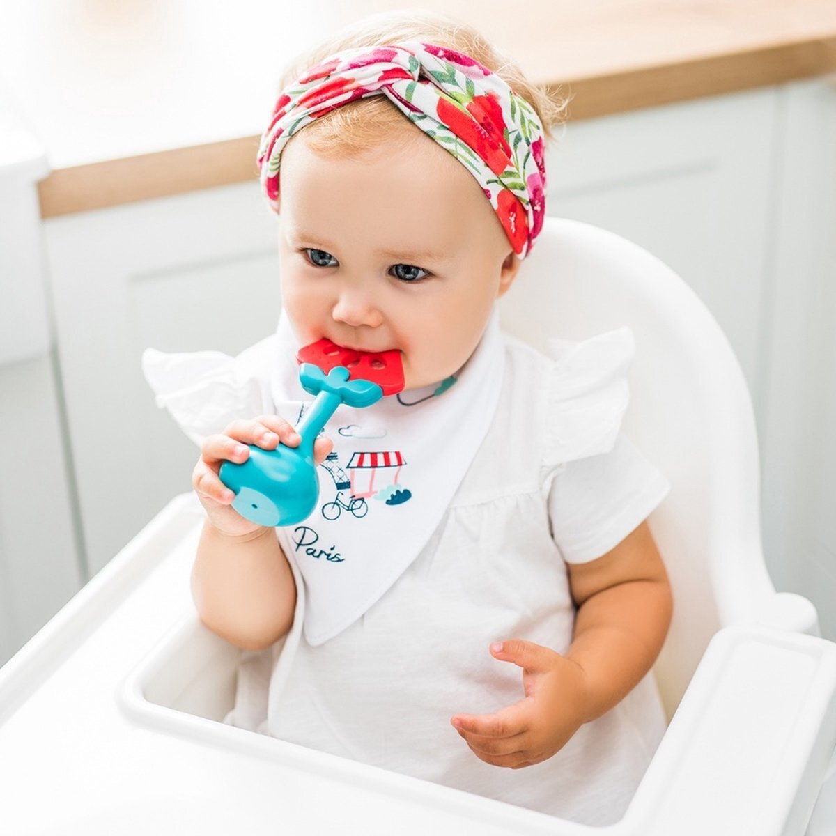 Babyono Educatieve bijtring Rammelaar Tasty Watermeloen