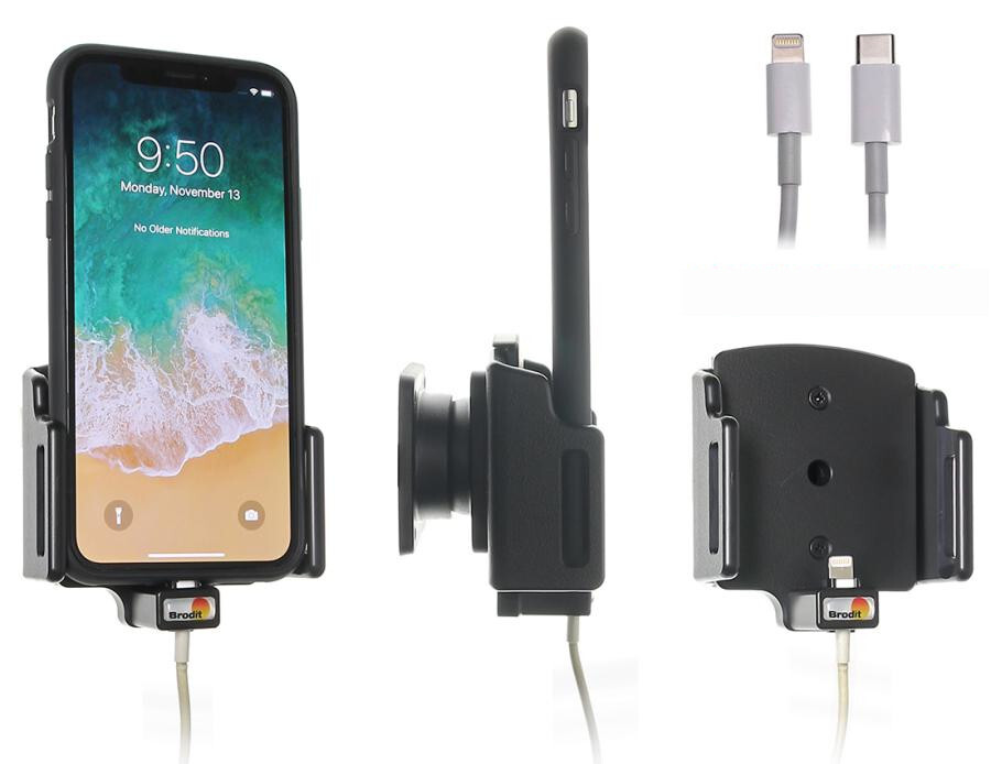 Brodit Holder for Cable Attachment for Apple iPhone 11
