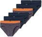 Schiesser Rio slip '95/5 - Heren - 6 stuks - Katoen/Elastaan - Blauw/Oranje gestreept