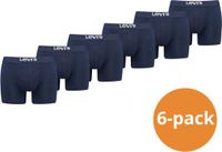 Levi's Boxershorts Heren - 6-pack Solid Organic Cotton Navy - Maat S