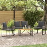 Maison Exclusive - Salon de jardin avec coussins, en acier