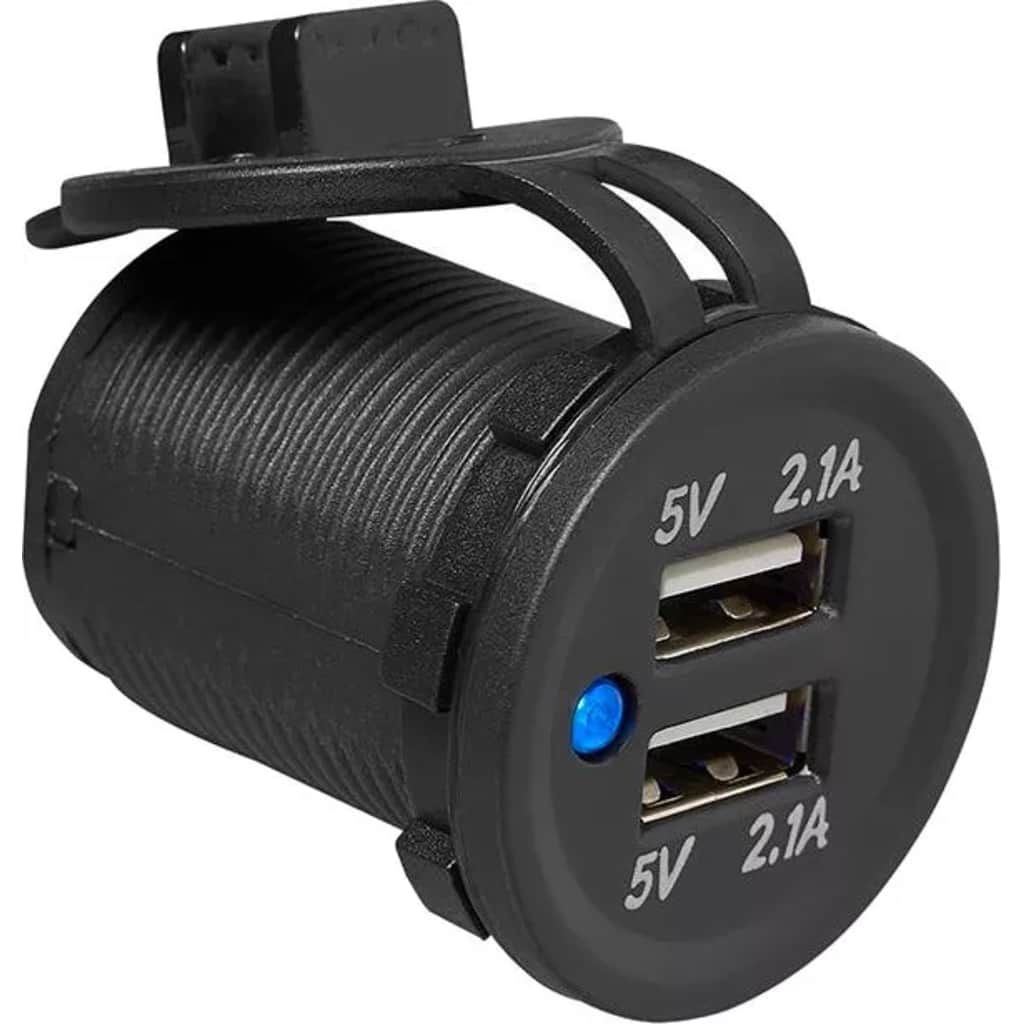 ProPlus dubbele USB-inbouwdoos 12/24 Volt 29 mm