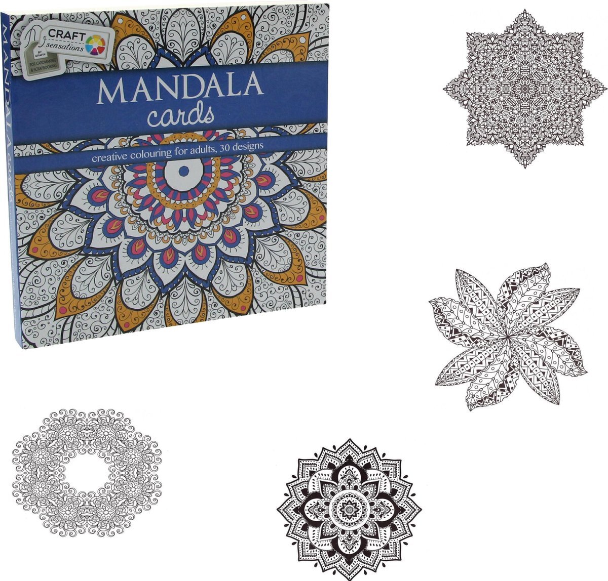 Craft Sen Mandala Cards Kleurboek Sensations Craft Blauw