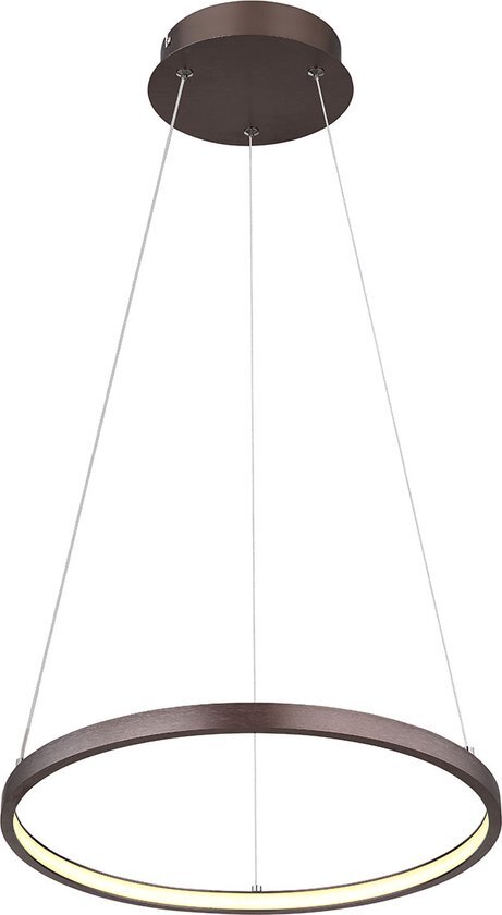 Globo hanglamp Ralph - bruin - metaal - 38,5 cm - ingebouwde LED-module - 67192-19BR