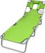 Maison Exclusive - Chaise longue pliable avec appui-tête réglable vert pomme