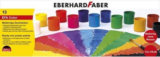 Eberhard Faber Verfset voor Kinderen - 13 Potjes Kant en Klaar