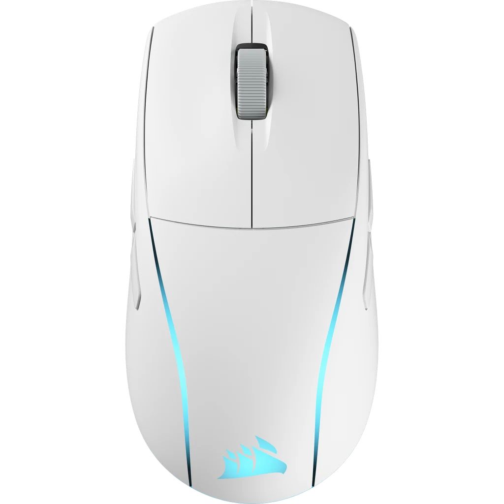 Corsair M75 Wireless Gaming Mouse - White - Ambidextrous - Optical - RF Wireless