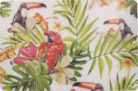 Cosy & Trendy Set de table rectangulaire - 6x - imprimé toucan tropical - 29 x 44 cm