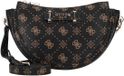 GUESS Silia Mini Convertible Shoulder Bag Espresso Logo donkerbruin