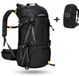 CarryQuest® 50L Tactical Backpack - Waterdichte Survival Rugzak met MOLLE-Systeem & Compressieriemen - Zwart
