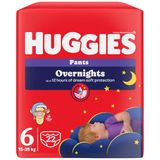 Huggies Overnight luiers voor 's nachts, maat 6 (15-25 kg), absorberende luiers voor de nacht, Disney-design, verpakking met 22 broekjes