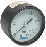Bosta MANOMETER 50 MM BUITENDRAAD 0 - 6 BAR TYPE DROOG ACHTERAANSLUITING 1/4"