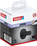 tesa handdoekhaken Moon Black matzwart badkamer toilet zelfklevend zonder boren – 37x37x36mm