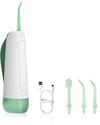 Oclean W10 Draadloze Waterflosser met 4 herplaatsbare spuitkoppen, Professionele monddouche, thuis en op reis te gebruiken met 5 flosstanden, oplaadbaar –Groen