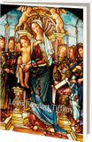 Bekking & Blitz - Kerstkaartenmapje - Set wenskaarten - Winterkaarten - Kunstkaarten - Uniek design - Inclusief sluitstickers - 10 stuks - Inclusief enveloppen – Glas-in-lood - Louis Comfort Tiffany - Morse Museum Orlando Florida