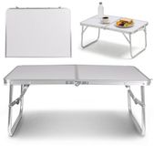 Opvouwbare Regmoni B.V. Opvouwbare kampeertafel, draagbare kampeertafel, wit, compact 60x40x26,5 cm
