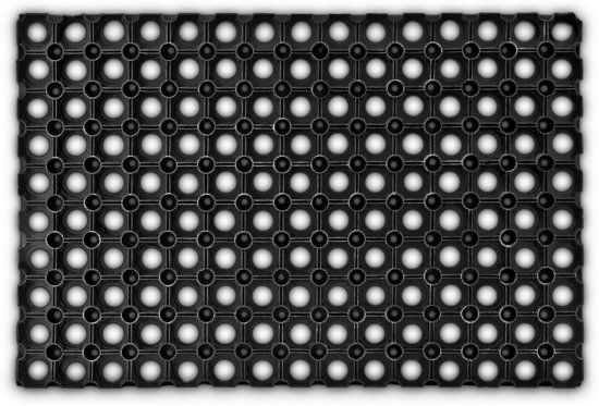 Relaxdays Deurmat Rubber 60x40 cm - Voetmat Gummi Doormat Droogloopmat