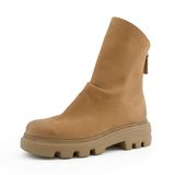Paul Green Dames enkellaarsjes bruin glad leer 8253-008