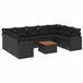 vidaXL Tuinbank Set 10-delig Zwart Polywood
