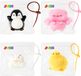 Taba Squishies Figurine animale - Lot de 4 - Pattes de chat kawaii mochi fufu colorées