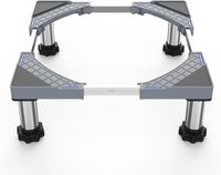 Merkloos Wasmachine sokkel - Verstelbaar - 44,5-67 cm - Hoogte 18-22 cm - Grijs