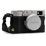 MegaGear MG1894 Ever Ready Echt Lederen Camera Half Case compatibel met Fujifilm X100V - Zwart