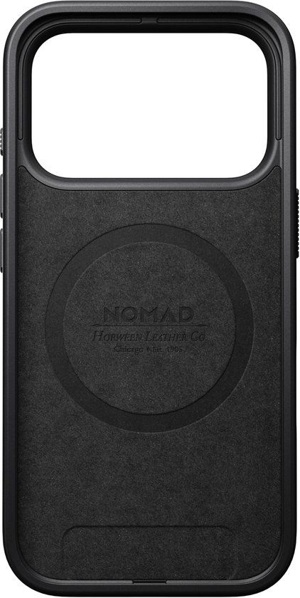 Nomad Horween Modern lederen hoesje iPhone 17 Pro – Zwart