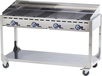 Hendi GREEN FIRE Gas Barbecue - 4 Branders - RVS - Verrijdbaar