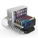 Alxum station de charge 10 ports multi-appareils station de charge USB, station de charge pour téléphone portable, tablette, noir