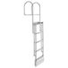 VEVOR Telescopische ladder voor beleggers, recht, intrekbaar, 5 antislip treden van polypropyleen, maximale draagkracht 227 kg, frame van aluminiumlegering, zelfheffend, voor meren
