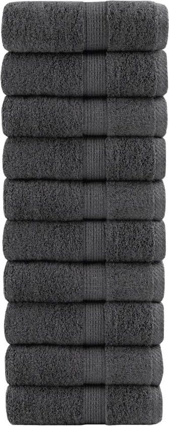vidaXL Gastendoekjes SOLUND 10 stuks 600 g/m² 30x50 cm Antraciet Katoen