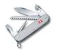 Victorinox Taschenmesser Farmer Alox (9 Funktionen, Klinge, Dosenöffner, Holzsäge, Drahtabisolierer) silber