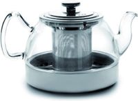 Ibili Glazen Theepot Met Inductiefilter 800ml Zilver