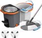 Merkloos Relaxdays dweilset - grijs - 14,5 l - met emmer