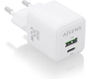 AISENS ASCH-20W2P010-W oplader voor mobiele apparatuur Universeel Wit AC Snel opladen Binnen