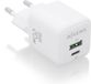AISENS ASCH-20W2P010-W oplader voor mobiele apparatuur Universeel Wit AC Snel opladen Binnen
