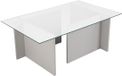 Hanah Home Vetrino glazen salontafel 105 x 65 x 40 cm - Grijs
