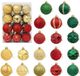 vidaXL Kerstballenset - 36 stuks - Rood, goud en groen - 6 cm - Polystyreen
