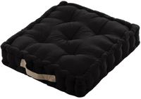 Lovely Stof Textile Vloerkussen DUO - zwart - katoen - 45 x 45 x 10 cm
