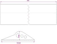 vidaXL Drempelprofiel voor garagedeur Zwart 74 x 20 mm 3 m EPDM-rubber