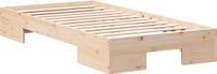 vidaXL Bedframe Naturel Hout 100 x 200 cm
