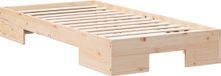 vidaXL Bedframe Naturel Hout 100 x 200 cm