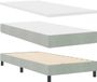 vidaXL Boxspring bed met hoofdeinde Lichtgrijs 90 x 190 cm Fluweel