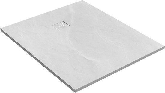 Sanitop Just Creating Relievo Crag Douchebak - 100x120 cm - Mat Wit